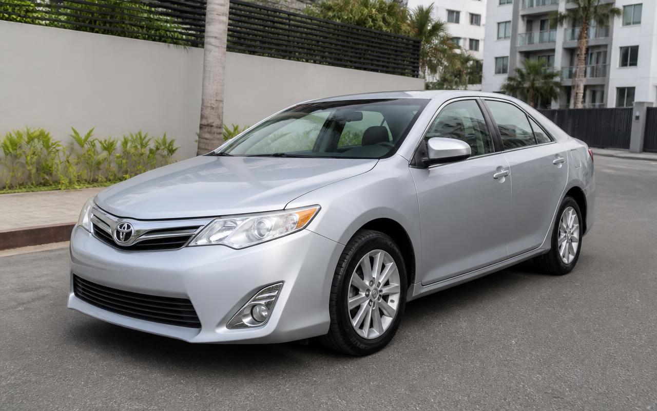 Silver Toyota Camry executive sedan parked on a clean street in Victoria Island, Lagos
