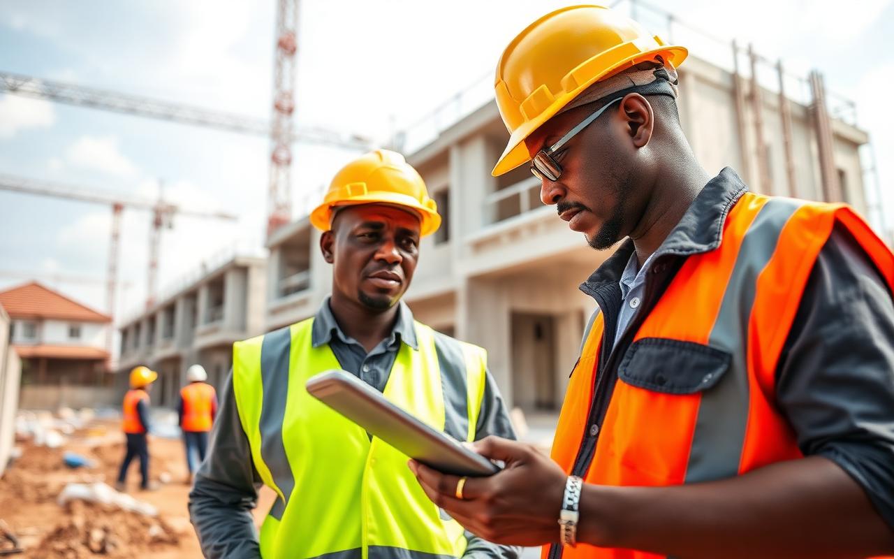 Construction supervision on a Lagos project